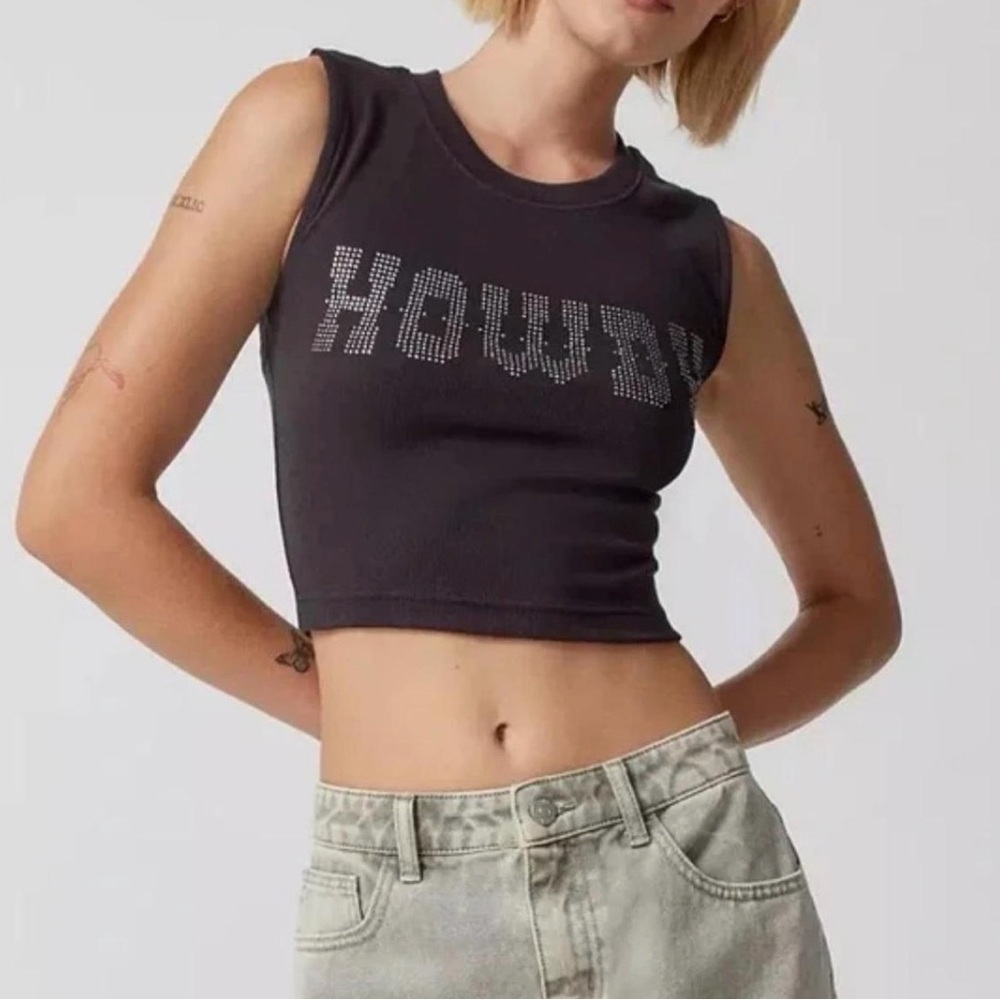 Kimchi Blue Black Graphic Crop Top